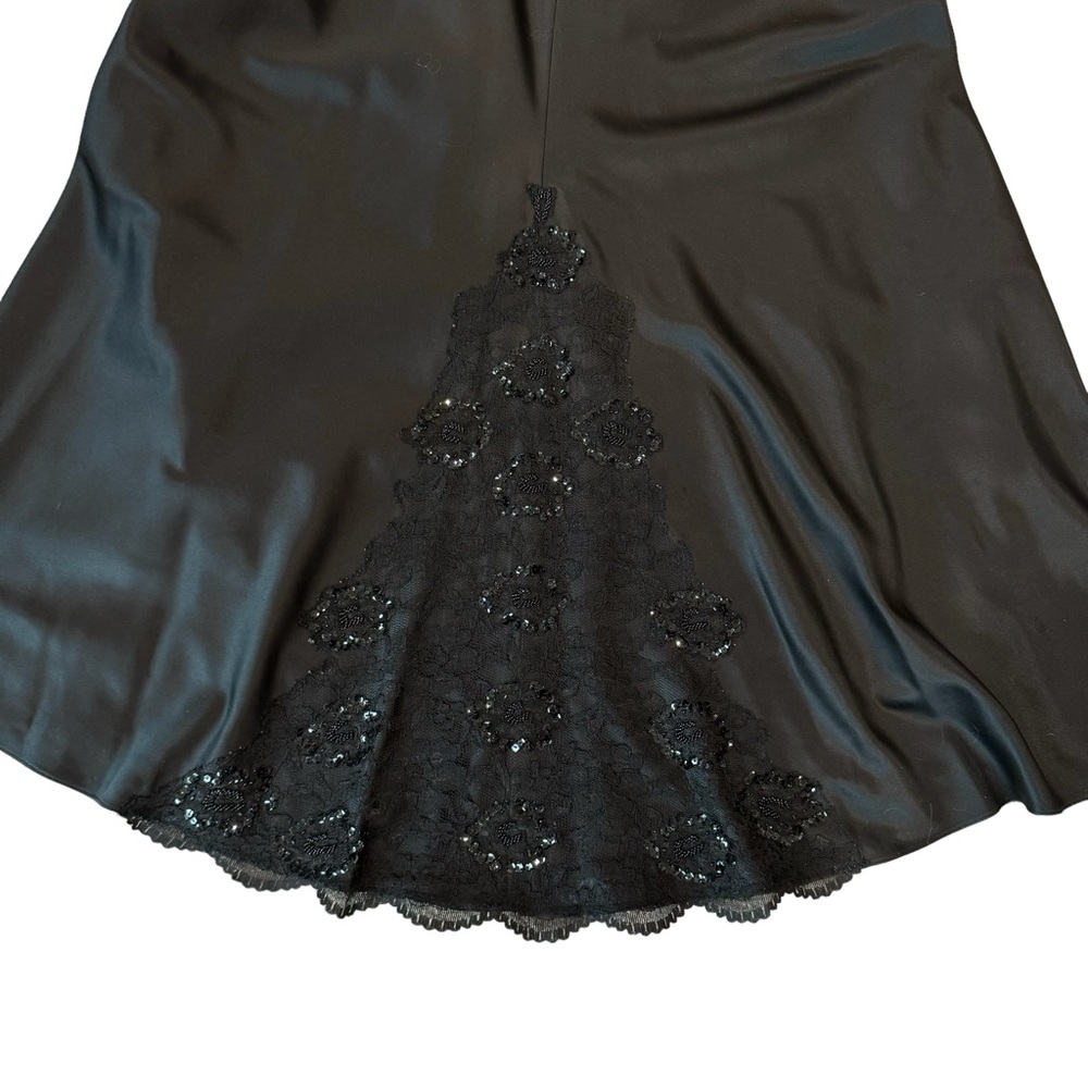 Vintage Beaded and Sequined Satin Halter Corset Gown - Picture 11 of 13